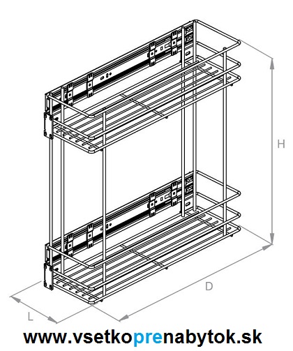 Kôš CARGO MINI s vešaním na utierky - bočné uchytenie