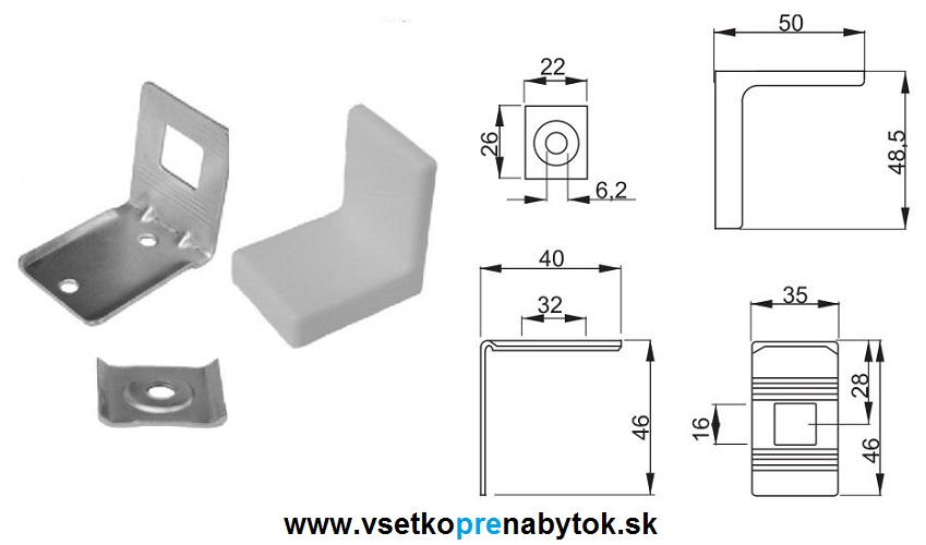 Rektifikačný uholník s krytkou - AKCIA
