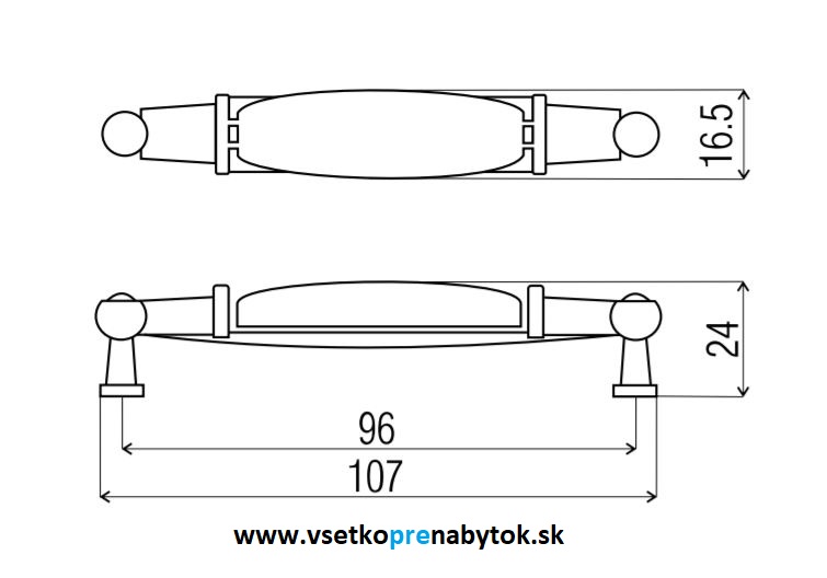 Porcelánová úchytka DP21-MLK4