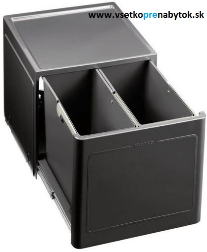 Výsuvný smetný kôš BOTTON Pro automatic 45/2, šírka 450 mm