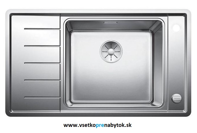 Nerezový drez ANDANO XL 6 S-IF compact s miskou, InFino® výpusť s exc. ovládaním