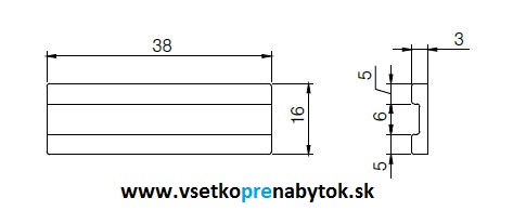 Klzák nastreľovací 16 x 38 mm, H-3 mm