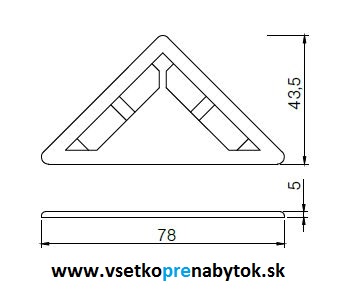 Klzák nastreľovací rohový 5 mm