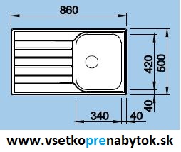 Nerezový drez LIVIT 45 S Salto