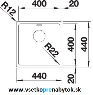 Nerezový drez ANDANO 400-IF, InFino® výpusť