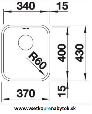 Nerezový drez SUPRA 340-U