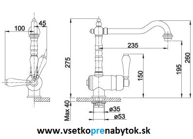 Vodovodná batéria TRADON