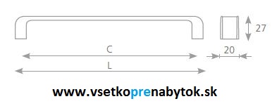 Úchytka PECA 192/206 mm