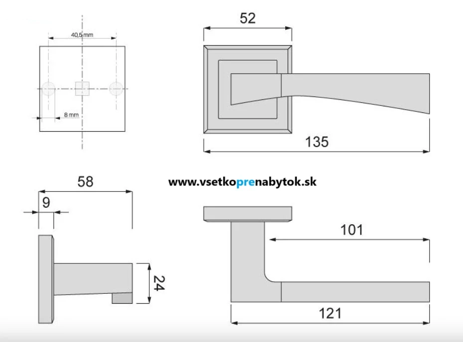 Kľučka VESTA - rozetová