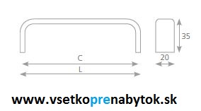 Úchytka MUTA 224/232 mm