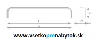 Úchytka OGA 96/102 mm