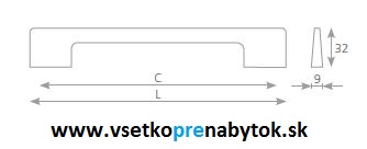 Úchytka ROMINA 192/212 mm