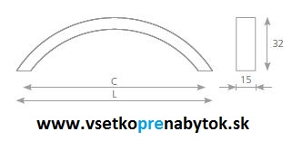 Úchytka GENEDA 128/140 mm