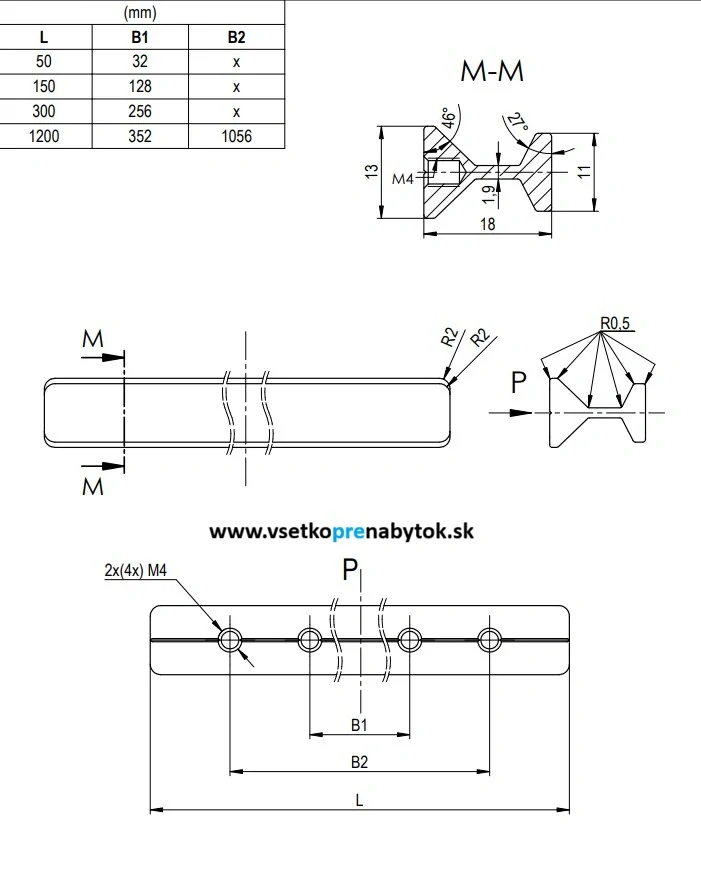 Úchytka JAKOTO, 128/150 mm