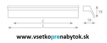 Úchytka ISOLA 96/116 mm