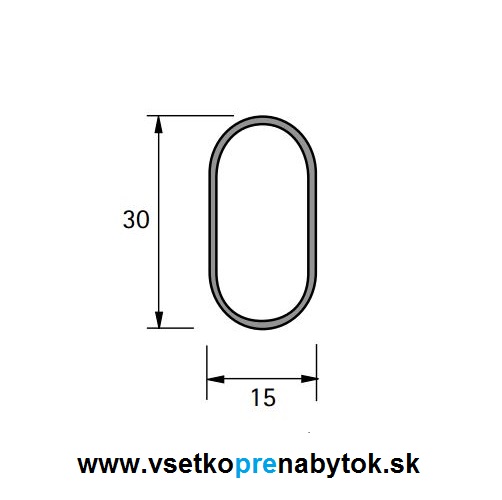 Vešiaková tyč - oválna čierna