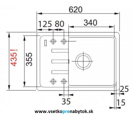 Kameninový drez BSG 611-62