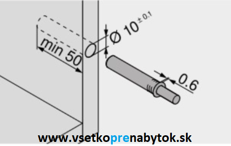 TIP-ON pre dvierka s magnetom - krátky