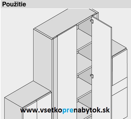 Blum záves 95° slepý uhol - CLIP top s perom