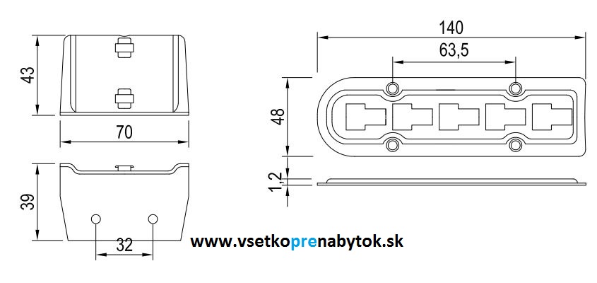 Posteľové kovanie na rošty VariFix