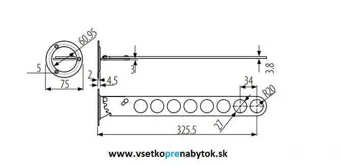 Vešiak na ramienka - sklopný