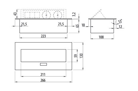 Kancelárska elektrická zásuvka GTV