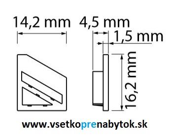 Záslepka LED profilu StarLine Micro - rohový