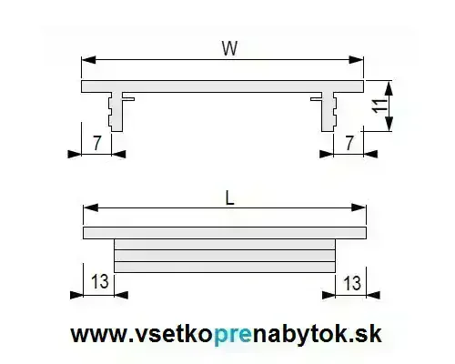 Vetracia mriežka 100 x 800 mm