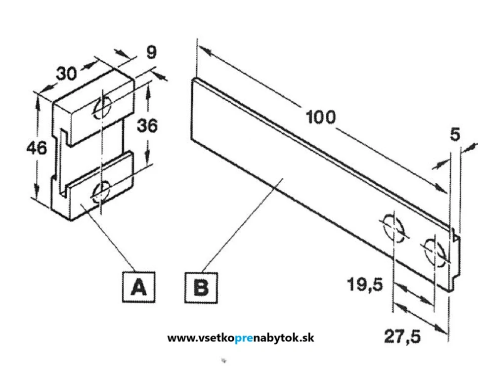 Chladničkové kovanie na dvierka 