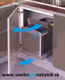 Výsuvný smetný kôš LINEA 503, 450 mm 