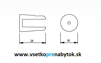 Policová podperka na sklenené police DANINA