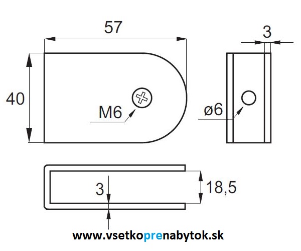 Ukotvenie pre výplň 18mm - nerez