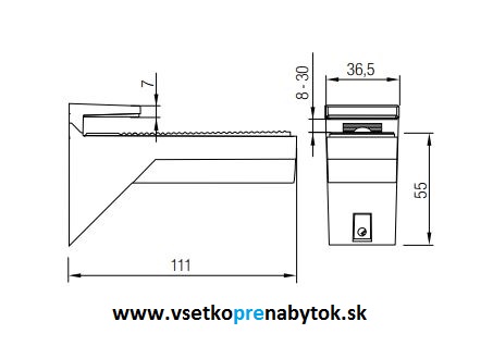 Podpera políc KALABRONE 