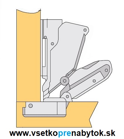 Záves STRONG 165° - klip s tlmením