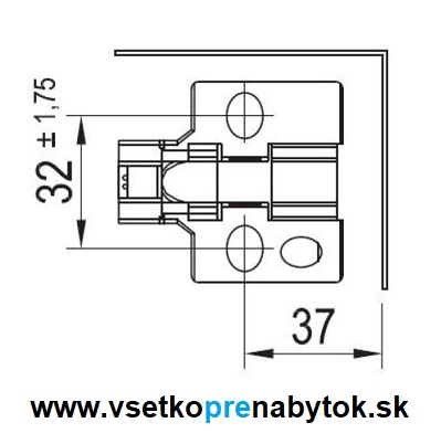 Montážna podložka krížová STRONG - klip, H0