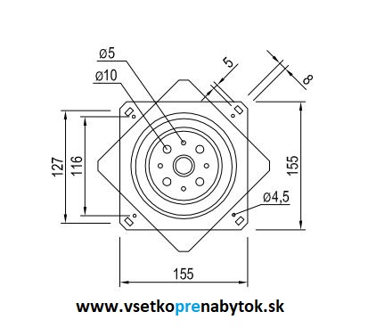 Točňa pod TV - 150 kg