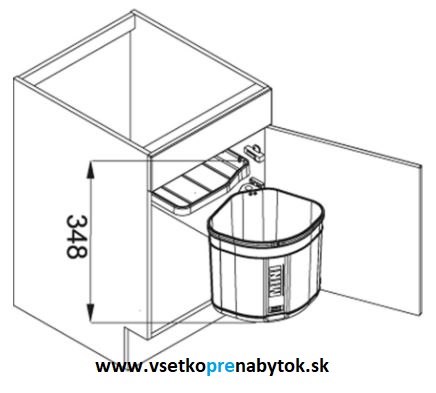  Závesný smetný kôš Mini 400mm
