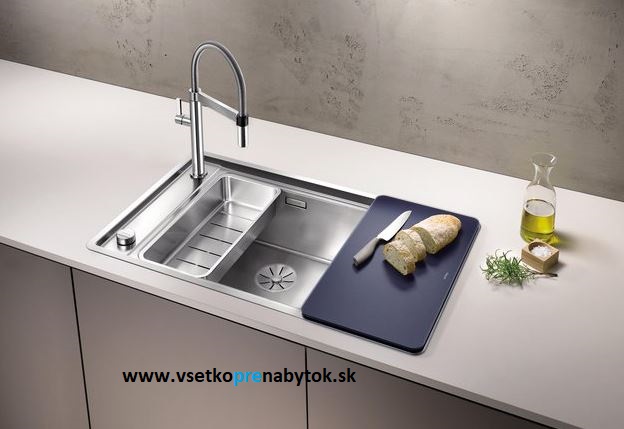 Nerezový drez ANDANO XL 6 S-IF compact s miskou, InFino® výpusť s exc. ovládaním