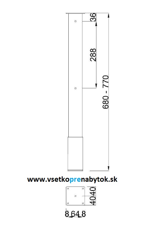 Kancelárska noha ST201GB 