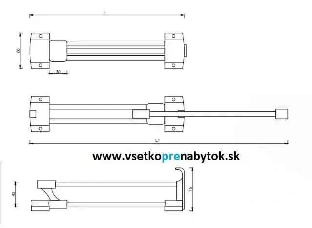 Výsuvný vešiak na ramienka