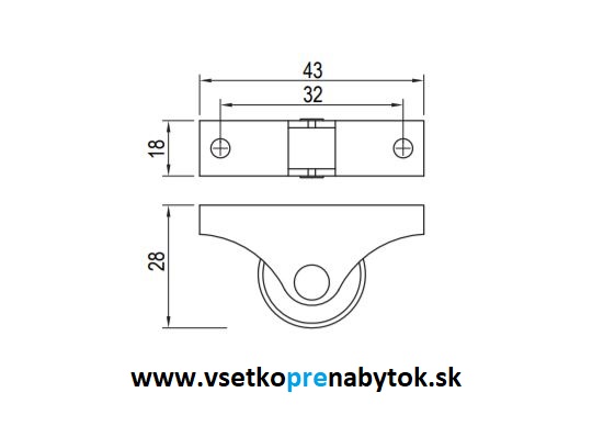 Koliesko 25 mm - pevné