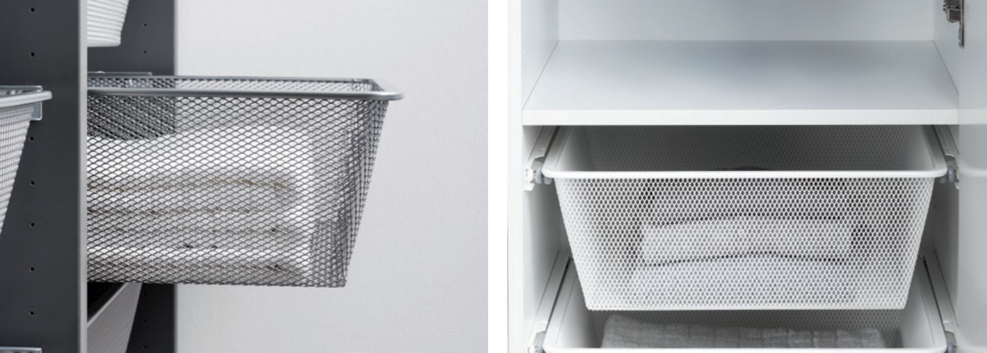  Kôš výsuvný MESH flex - výška 160 mm, biely