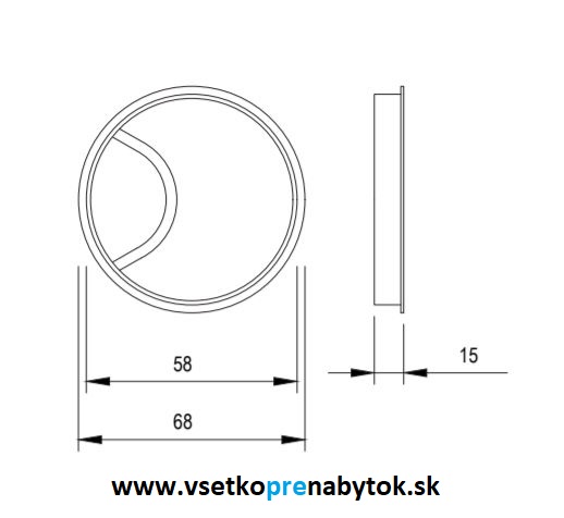 Káblová prechodka fi.60mm, kovová
