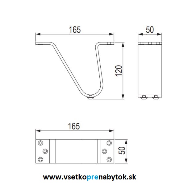 Noha nábytková NN25