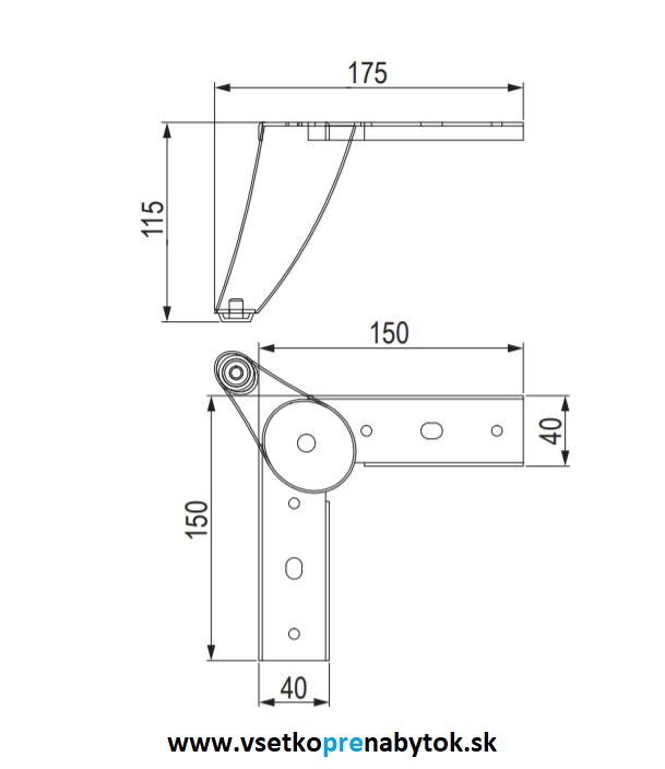 Noha nábytková NN55