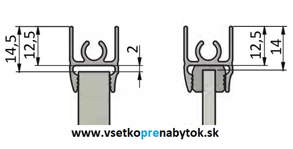 Horná spojovacia priečka 10/4 mm