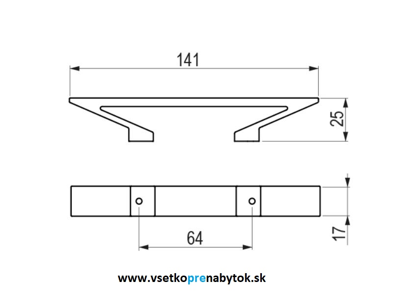 Úchytka BENCH, 64/141 mm