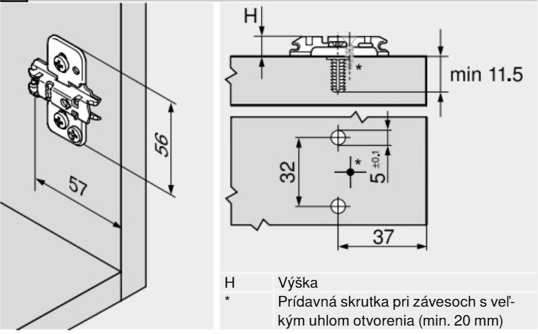 Montážna podložka krížová EXPANDO s excentrom - CLIP top