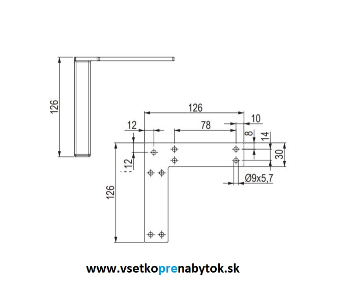 Noha nábytková NNK003