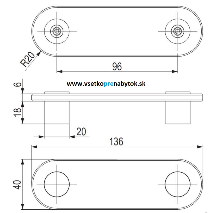 Plastová úchytka CUTE